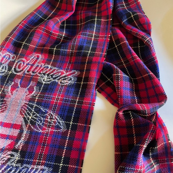 Gucci New! Wool L'aveugle Par Amour Plaid With Bee Scarf. - Picture 2 of 4